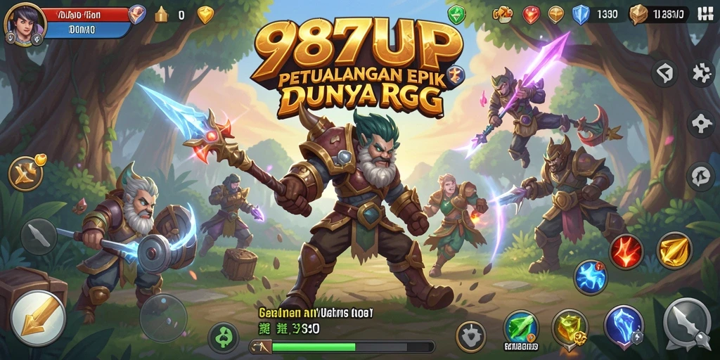 Tampilan gameplay RPG yang menarik dan mendebarkan di 987UP.