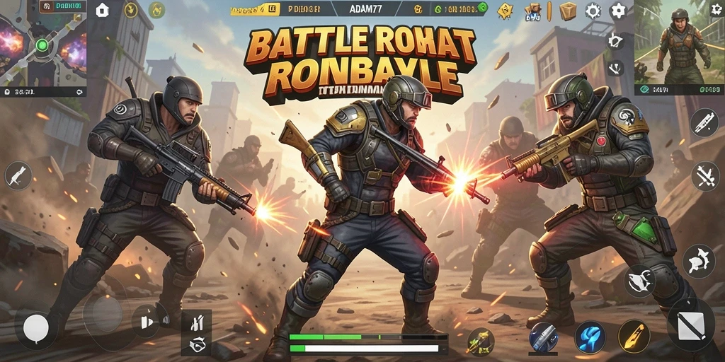 Gameplay seru dari ADAM77 dalam pertarungan Battle Royale.