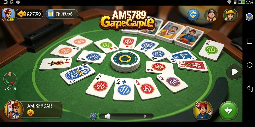 Screenshot menunjukkan gameplay Gaple yang seru dan menantang.
