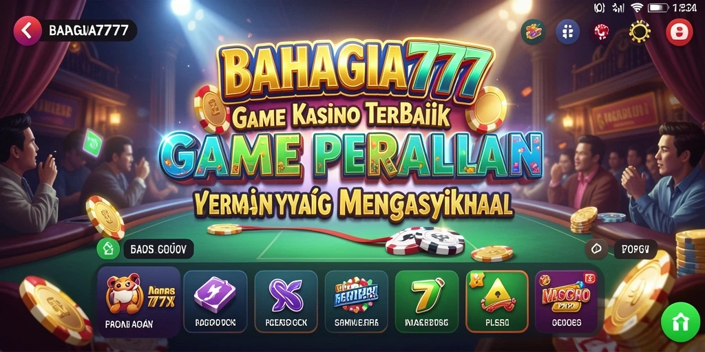 Tampilan gameplay menarik di BAHAGIA777 dengan berbagai pilihan permainan kasino.