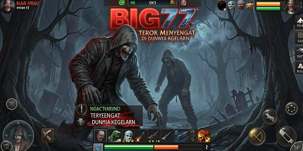 Screenshot gameplay BIG77 yang memperlihatkan suasana menegangkan di kegelapan.