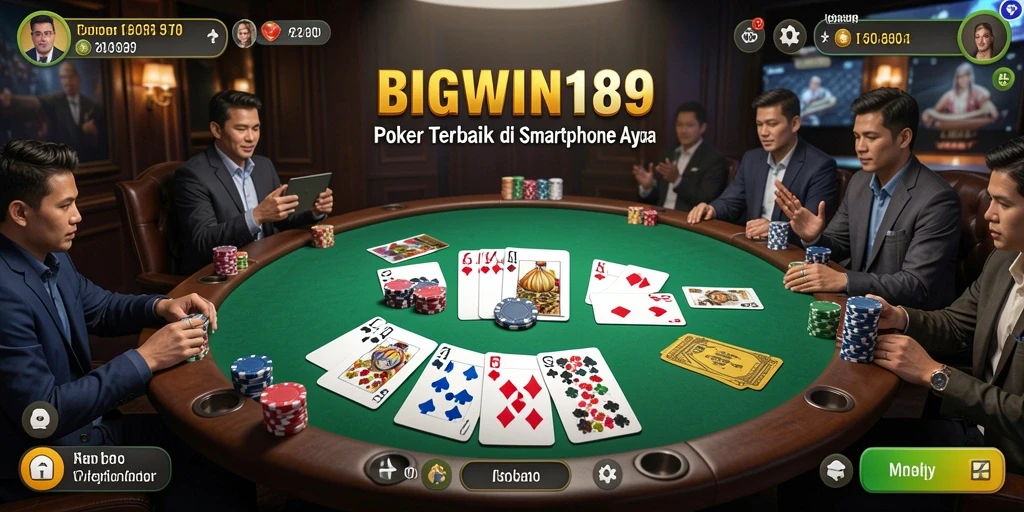 Screenshot gameplay BIGWIN189 menampilkan keseruan permainan Poker.