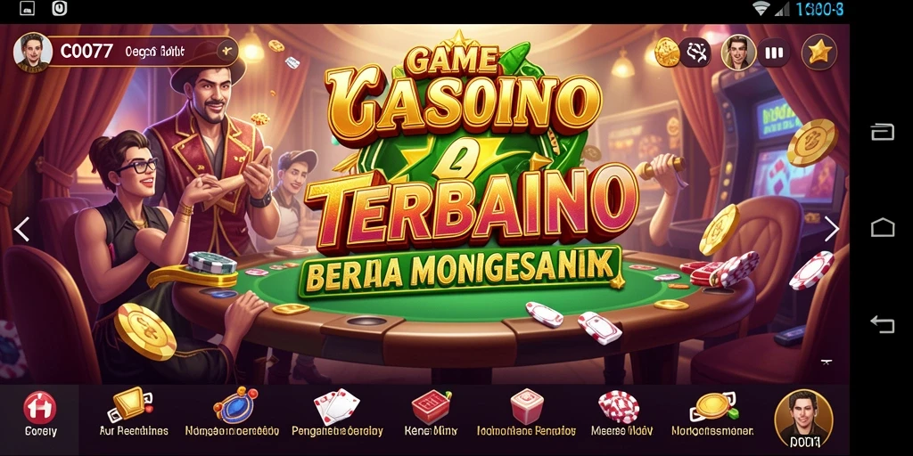 Tampilan gameplay C0077 yang mengasyikkan di dalam aplikasi Kasino.