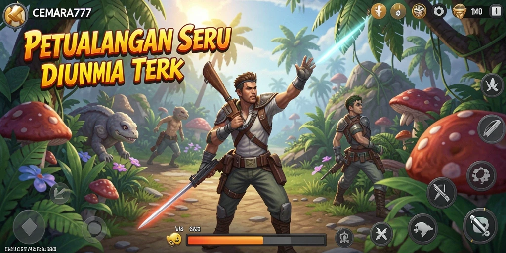 Screenshot gameplay CEMARA777 menampilkan pemandangan alam yang menakjubkan.