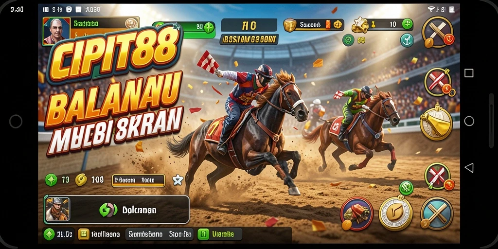 Screenshot CIPIT88 menampilkan balapan yang seru dan intens.