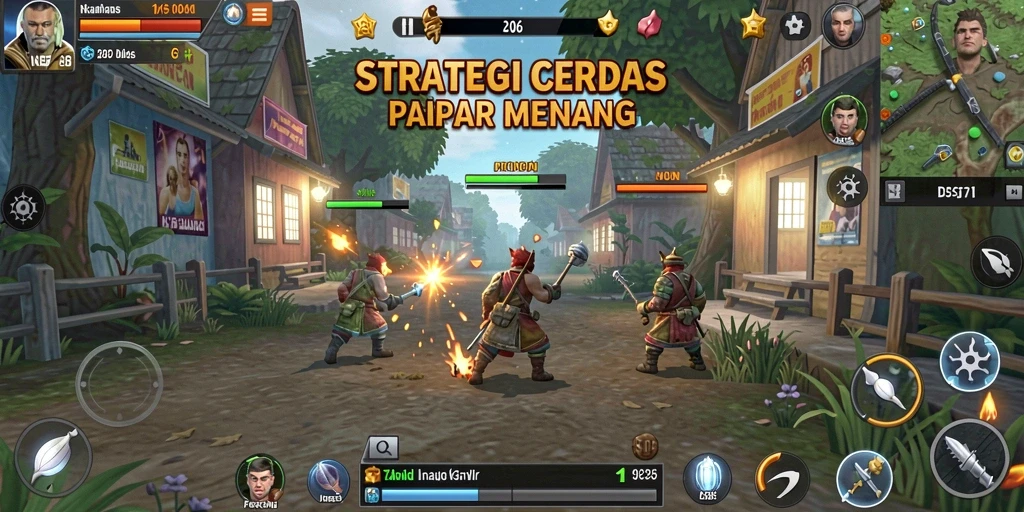 Screenshot gameplay D06 yang menampilkan serangan strategi yang mendebarkan.