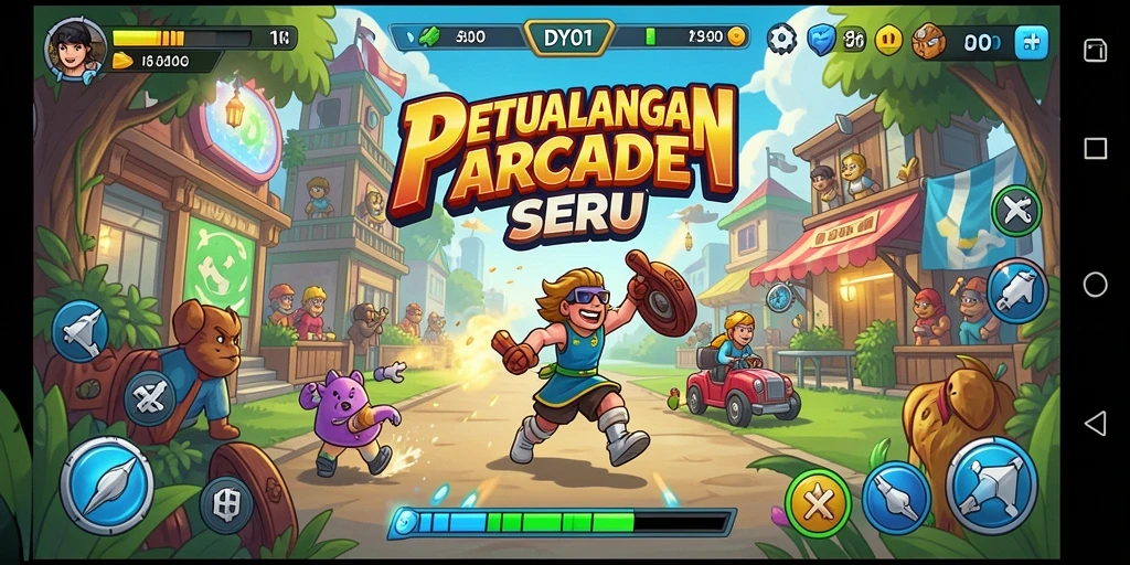 Tampilan menarik saat bermain DY01 dengan berbagai tantangan.