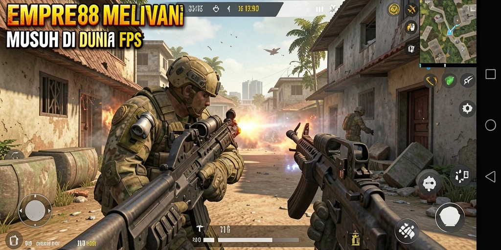 Screenshot gameplay EMPIRE88 menampilkan momen menegangkan dalam pertempuran FPS.