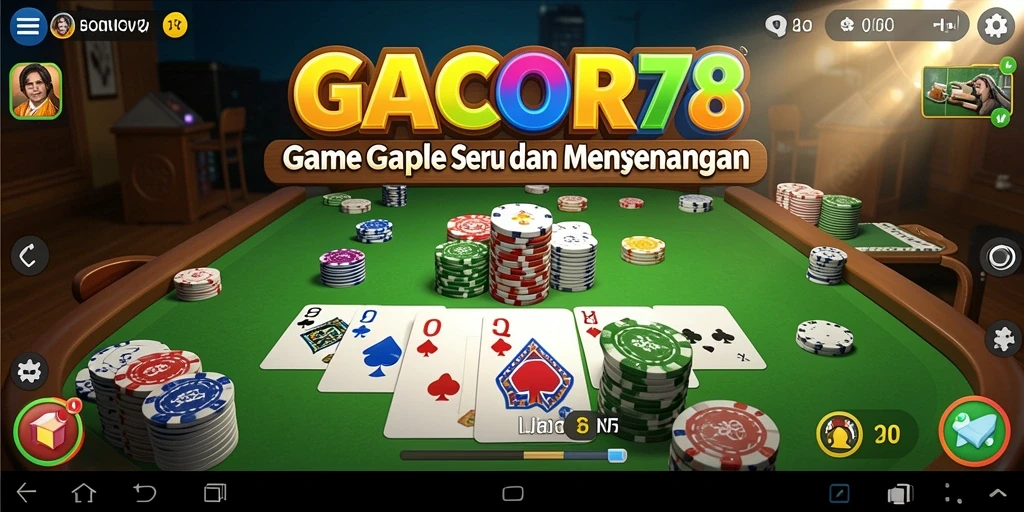 Tampilan seru dan interaktif dari gameplay Gaple di GACOR78.