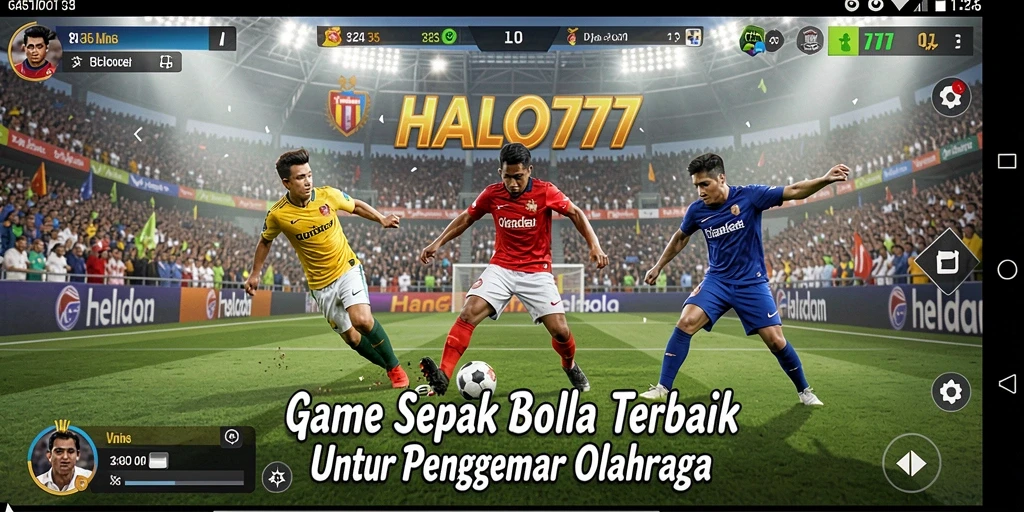 Tangkapan layar dari gameplay HALO777 yang menunjukkan aksi sepak bola seru.