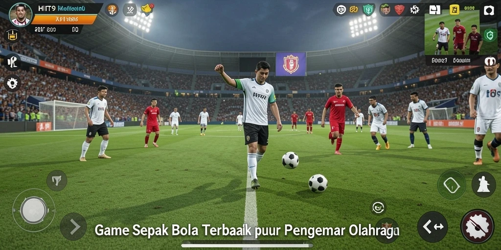 Gameplay menarik di HIT9 dengan aksi sepak bola yang mendebarkan.