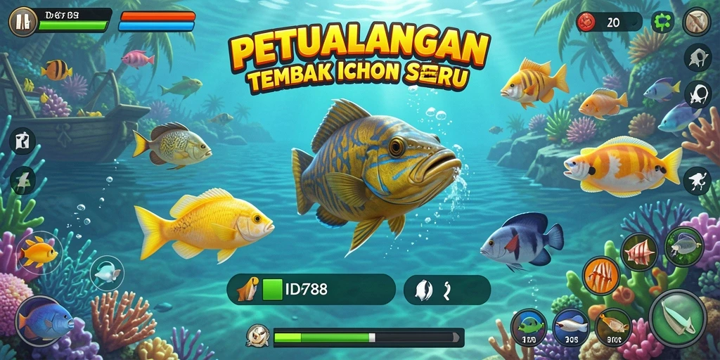 Tampilan gameplay <strong>ID6788</strong> saat menembak ikan dengan senjata.