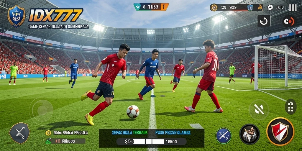 Tampilan gameplay <strong>IDX777</strong> yang memukau dari pertandingan sepak bola.