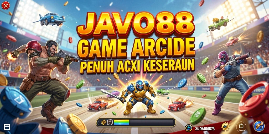 Screenshot utama dari gameplay seru JAVO88 yang penuh warna.