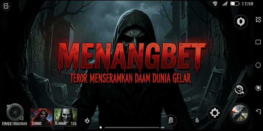 Tangkapan layar menegangkan dari gameplay <strong>MENANGBET</strong> dengan suasana horor yang kental.