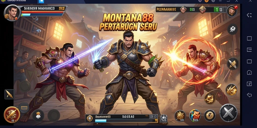 Gameplay <strong>MONTANA88</strong> yang menegangkan saat pertarungan berlangsung.