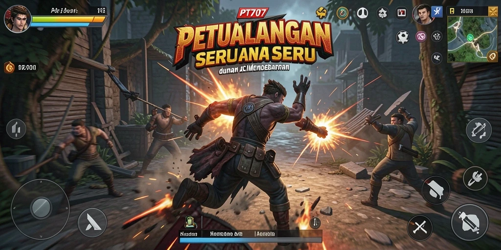 Tangkapan layar menunjukkan aksi seru dalam perang di PT707.