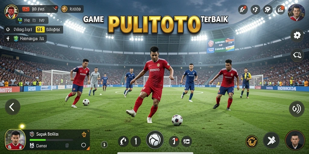 Tangkapan layar PULITOTO menunjukkan aksi pemain dalam pertandingan sepak bola.