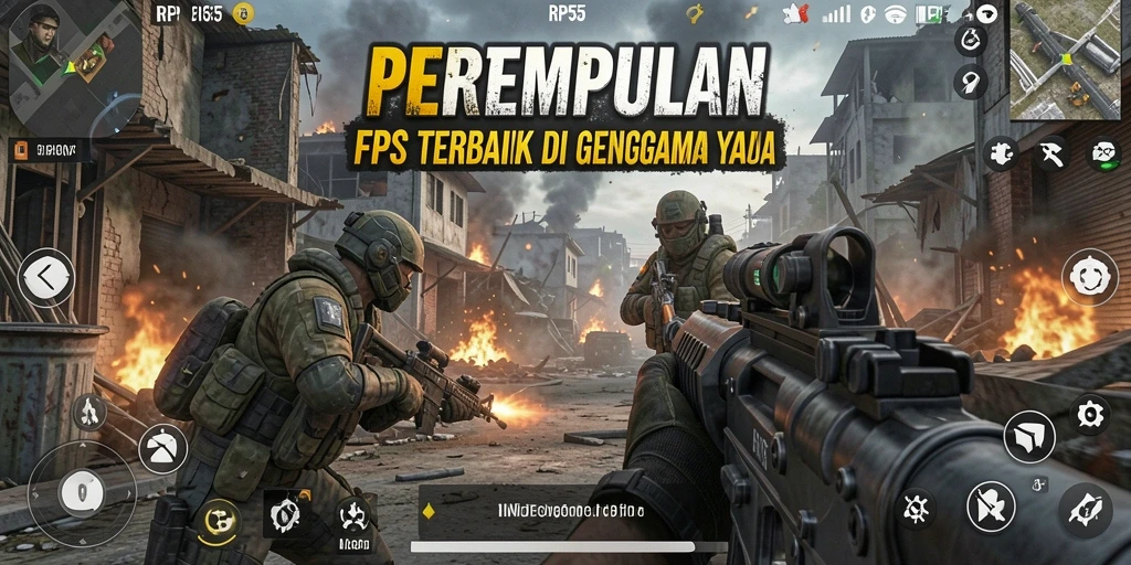 Screenshot gameplay RP55 menampilkan aksi tembak-menembak yang mendebarkan.