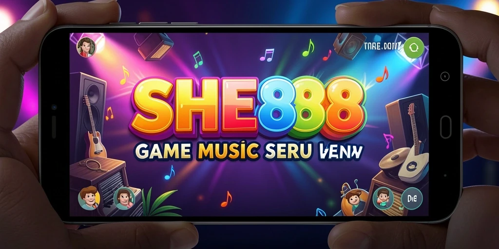 Screenshot gameplay SHE888 menampilkan interaksi musik yang seru dan dinamis.