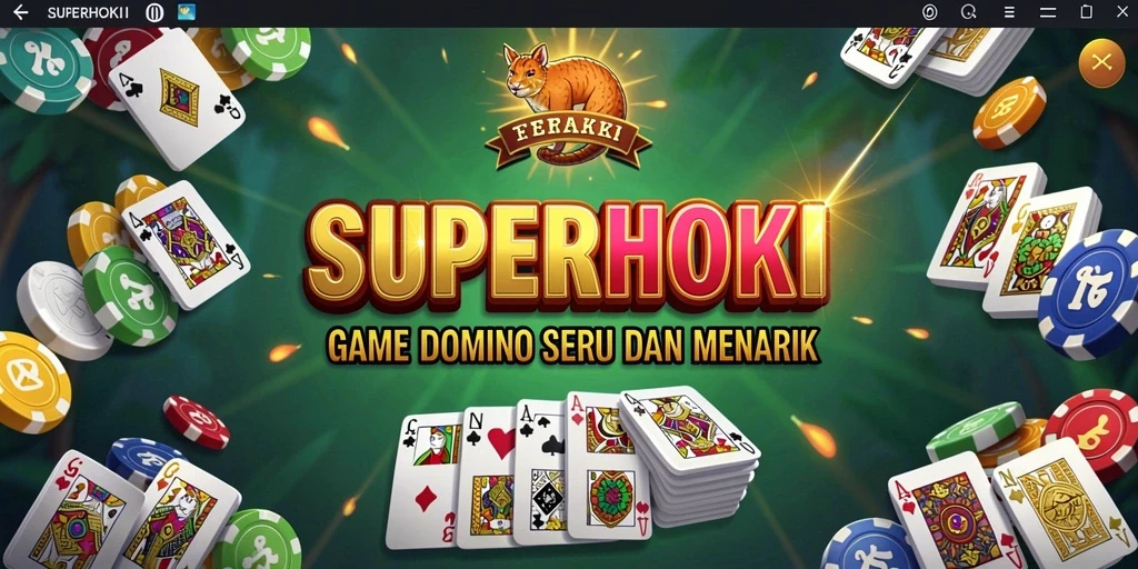 Tampilan gameplay seru dalam permainan Domino SUPERHOKI.