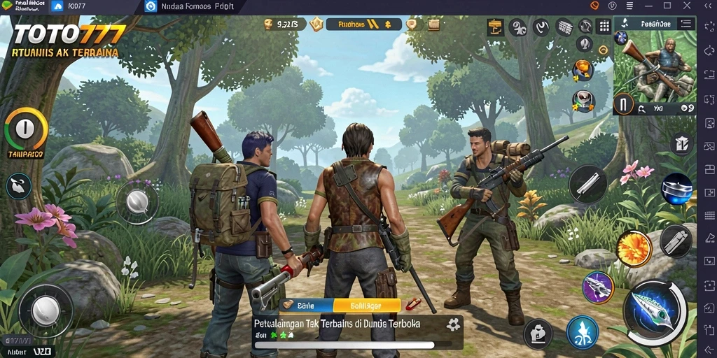 Tampilan gameplay Open World yang memukau dalam TOTO777.